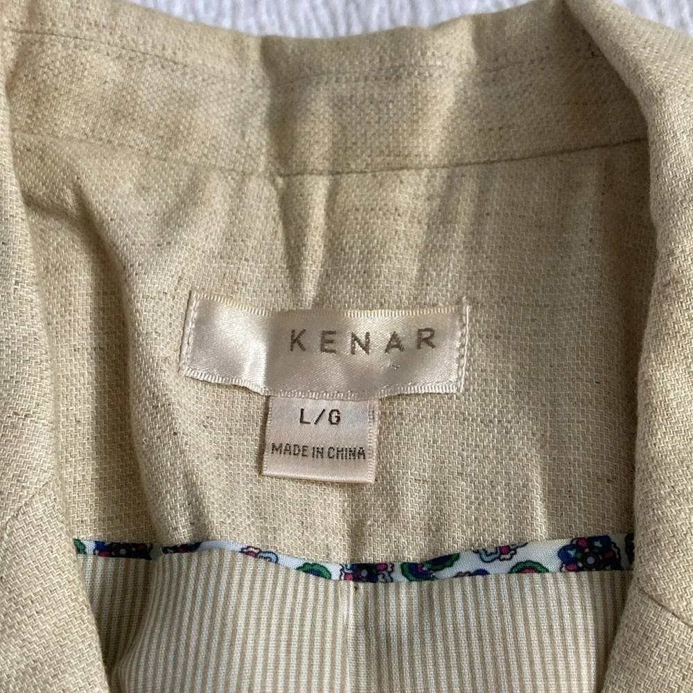 Kenar Cream Sport Coat with Notched Lapels